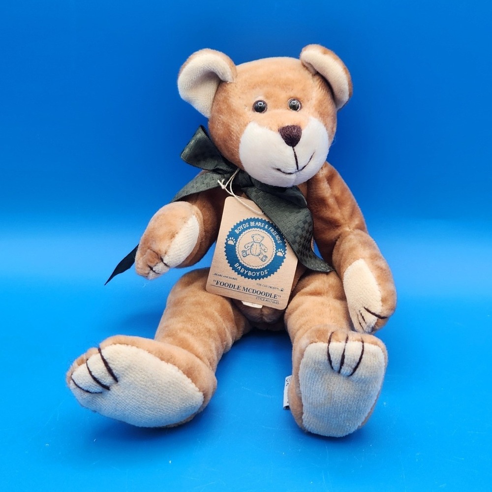 Boyds Bears‎ Foodle McDoodle BabyBoyds Tan Plush Teddy Bear 51710-05 NWT 10in